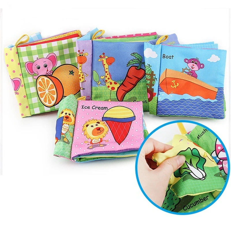 Baby Fruits and Animals Cloth Book