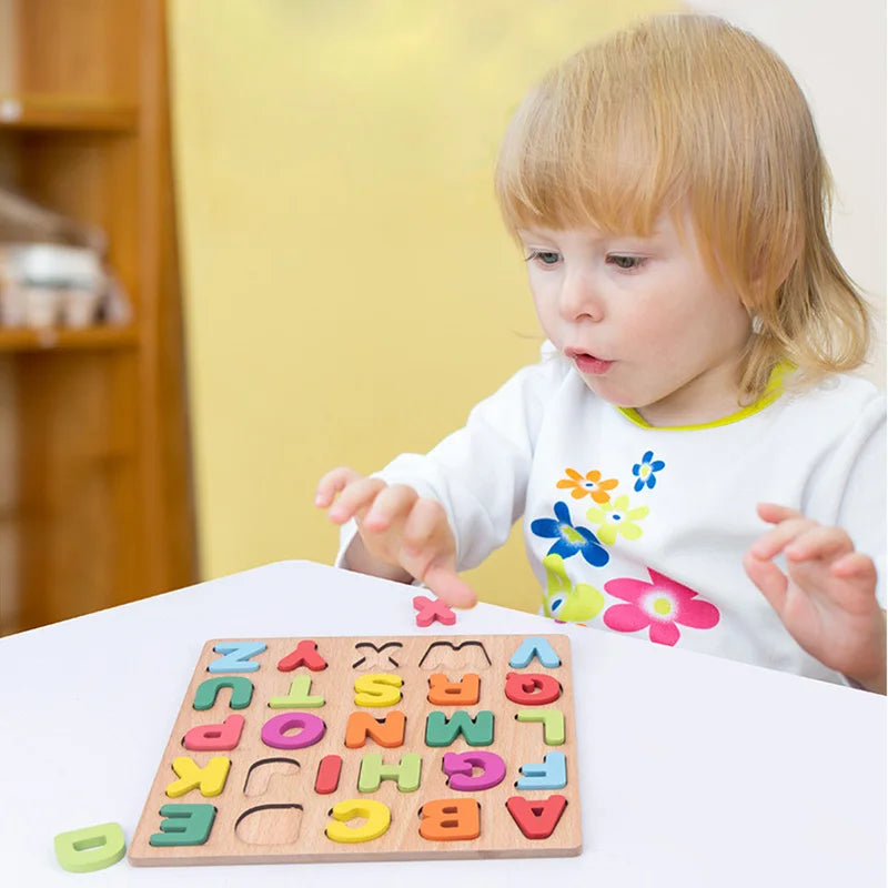 Montessori Educational Wooden Letters Puzzle