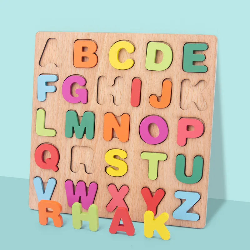 Montessori Educational Wooden Letters Puzzle