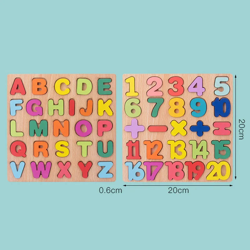 Montessori Educational Wooden Letters Puzzle