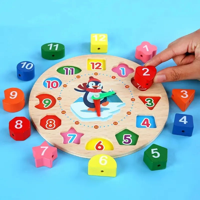 Montessori Wooden Numbers Clock