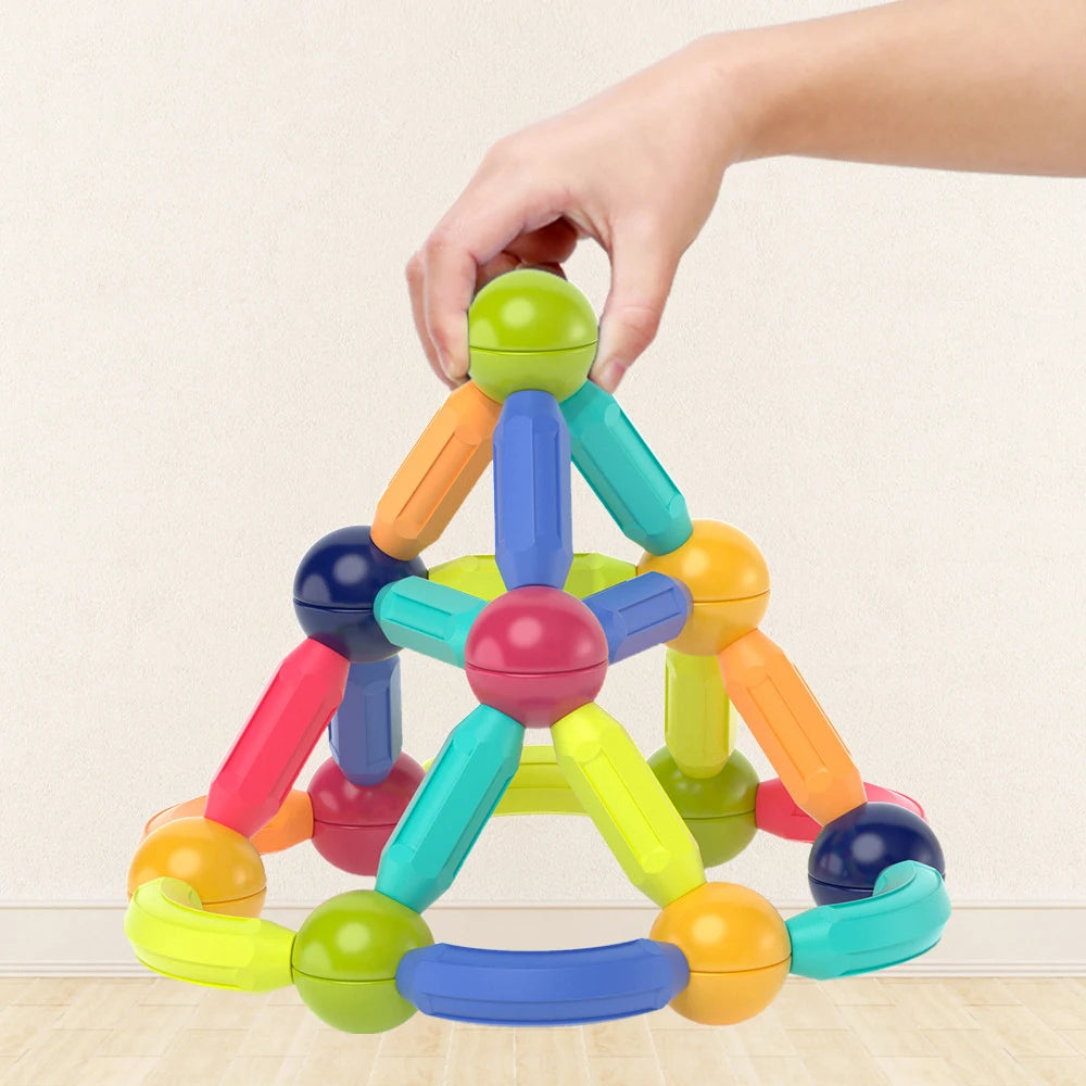 Montessori Magnetic Building Sticks Blocks