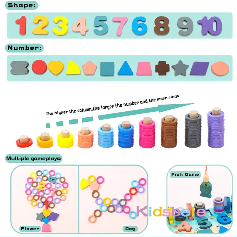 Montessori Wooden Numbers Learning Toy