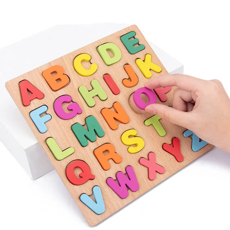 Montessori Educational Wooden Letters Puzzle