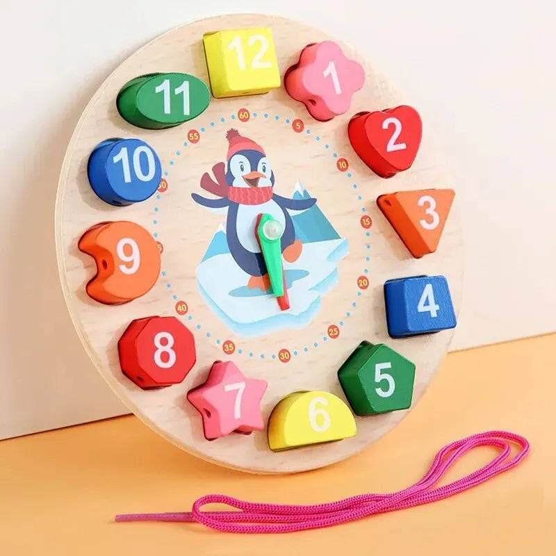 Montessori Wooden Numbers Clock